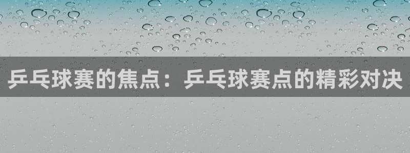  苹果体感游戏机：乒乓球赛的焦点：乒乓球赛点的精彩对决